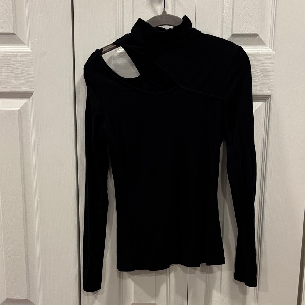 Chic Black Long Sleeve Women's Top